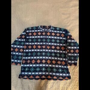 Vintage 80s Stefano Man 3D Stripped Crew Neck Long Sleeve Sweater Women’s 18/20W